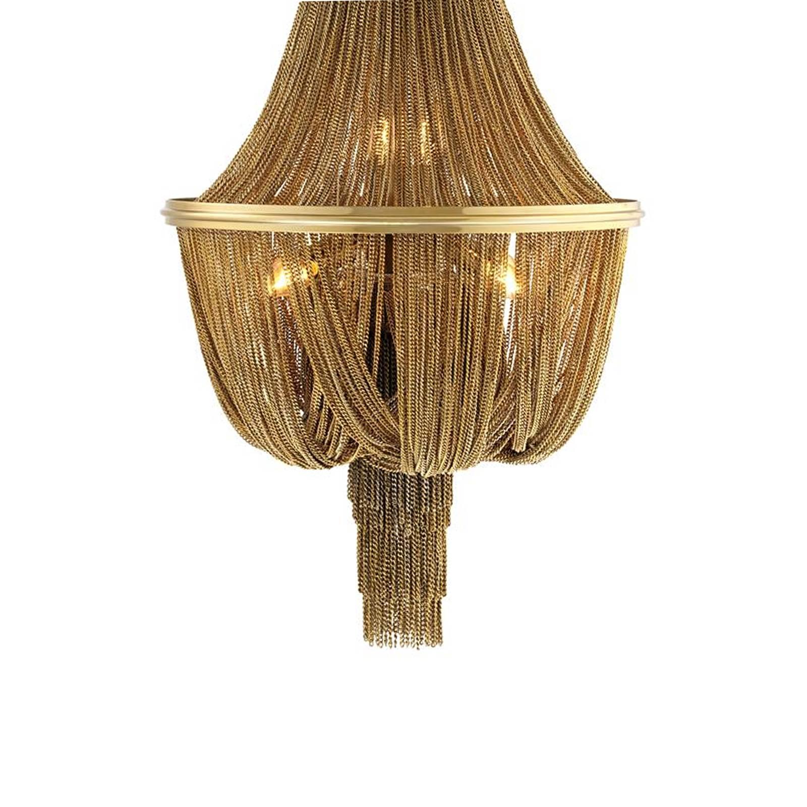 gold chain chandelier