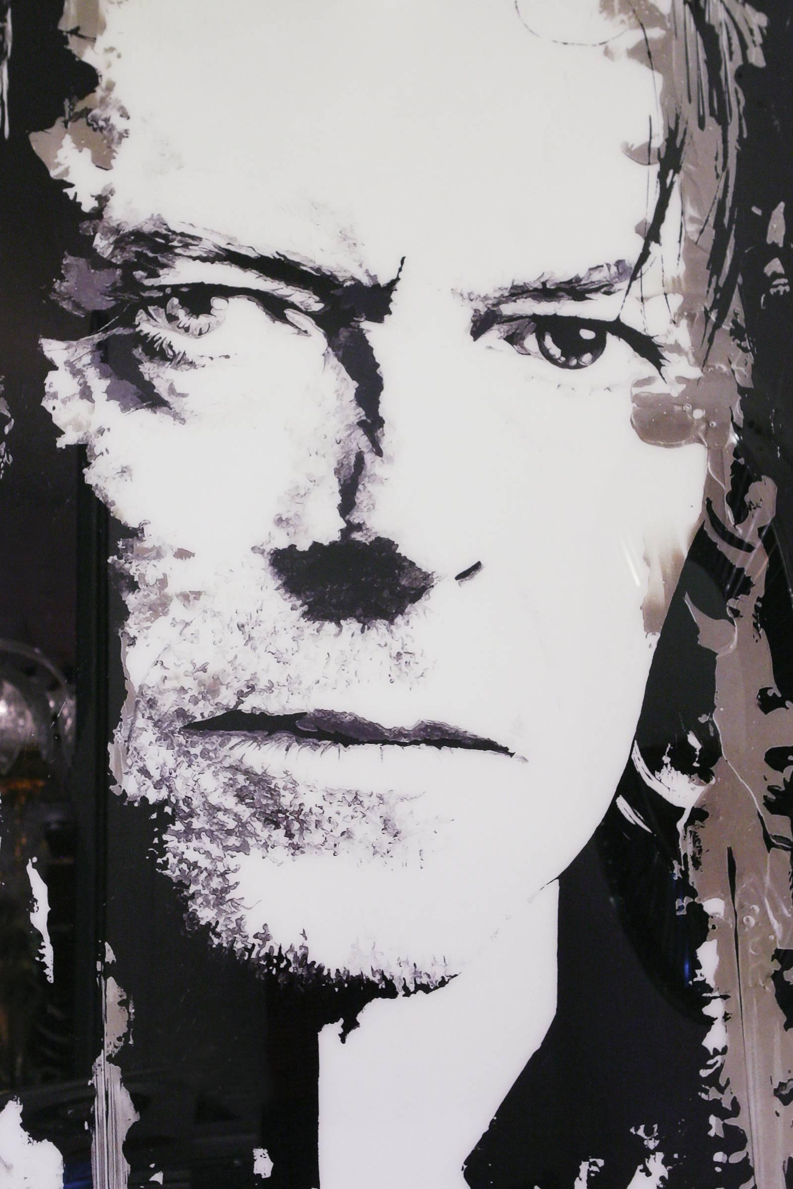Moderne Photographie de David Bowie sur plexiglas en vente
