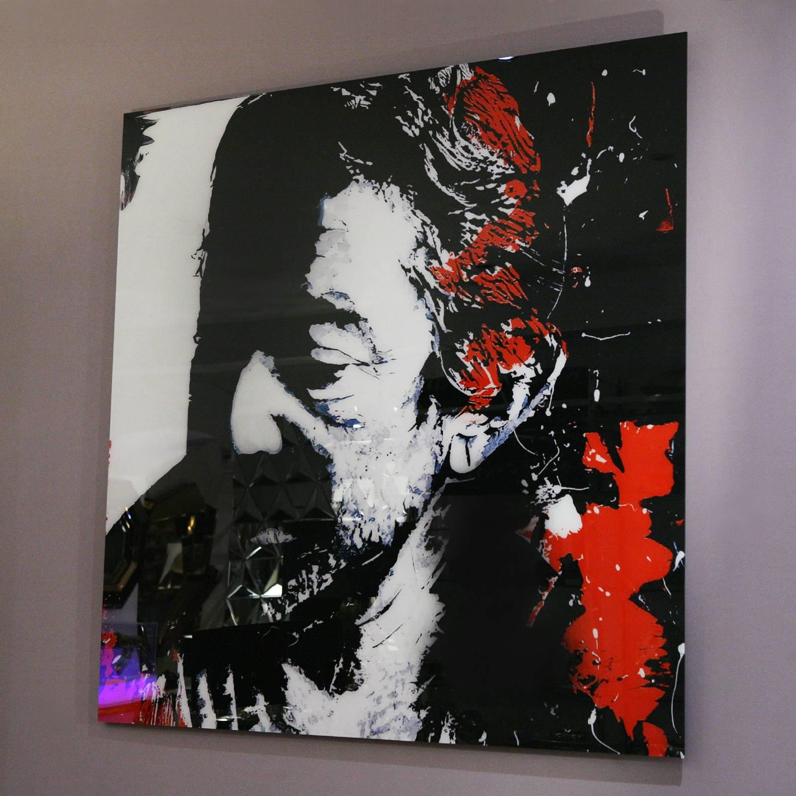 Francese Fotografia di Serge Gainsbourg su plexiglass in vendita