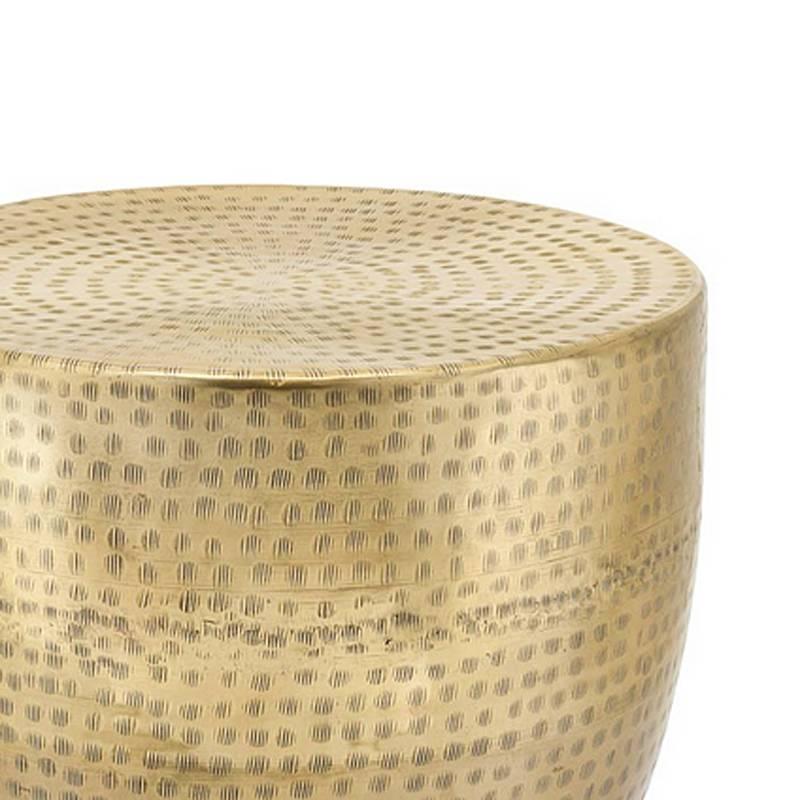 Contemporary Gilded Stool Hand-Hammered