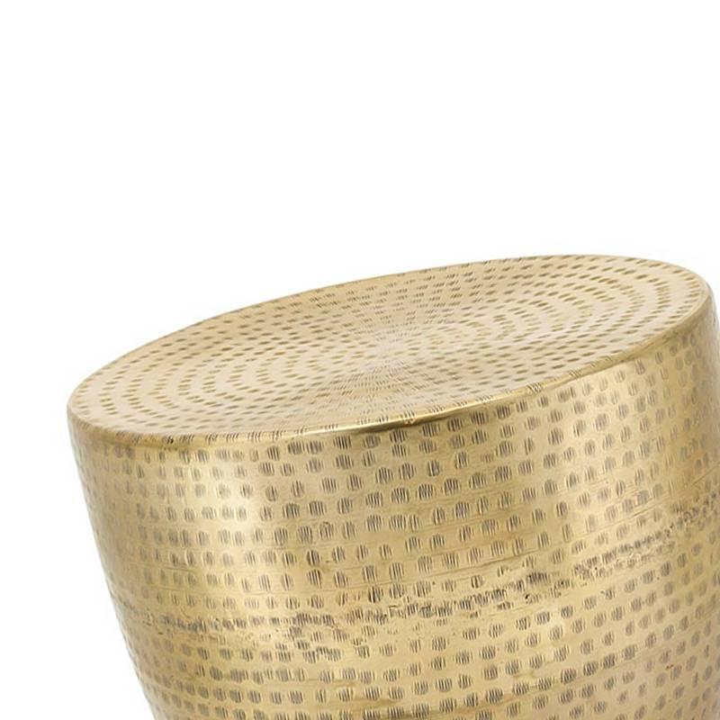 Gilded Stool Hand-Hammered In Excellent Condition In Paris, FR