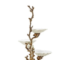 Tazas de Mesa Conchas de Porcelana y Bronce