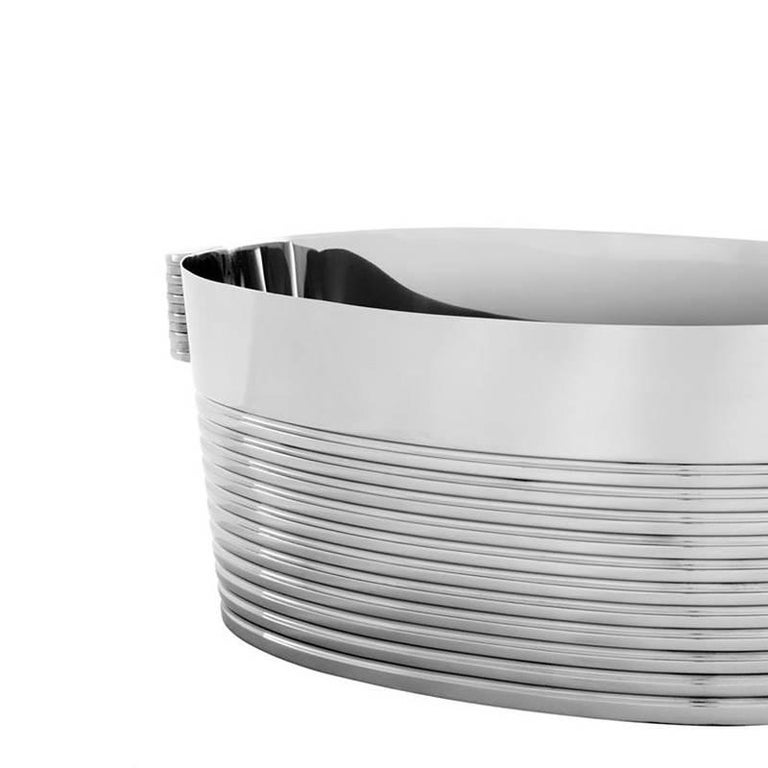 Liner Champagne Cooler in Polished Stainless Steel For Sale at 1stdibs