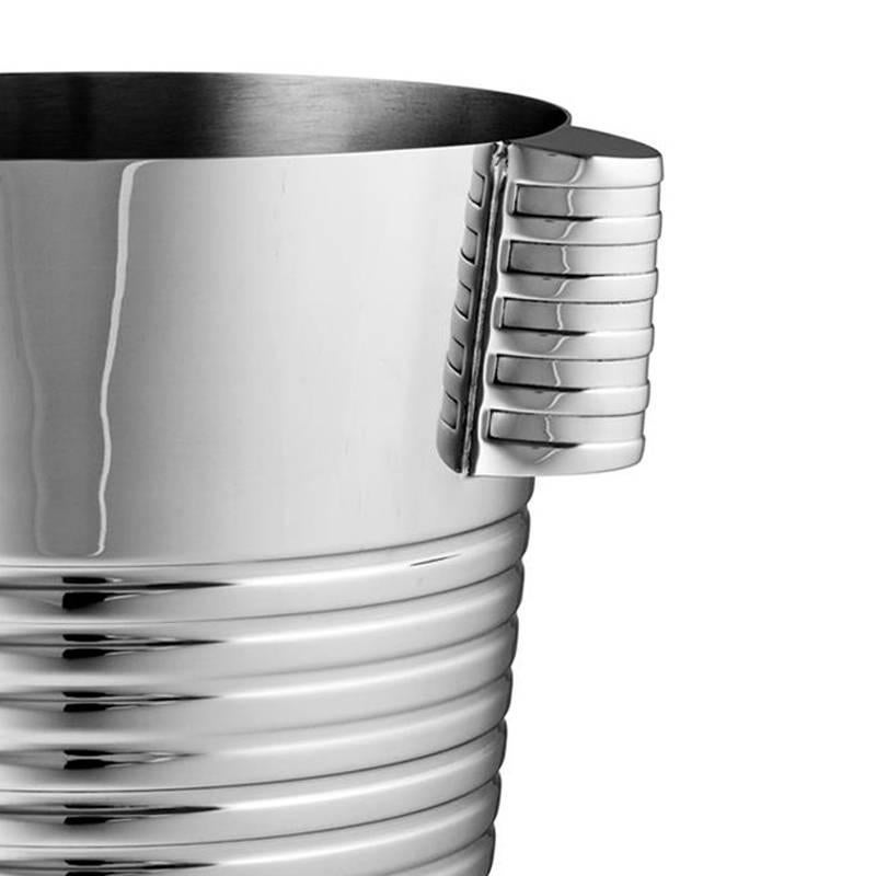 Liner Champagne Cooler in Polished Stainless Steel In Excellent Condition For Sale In Paris, FR