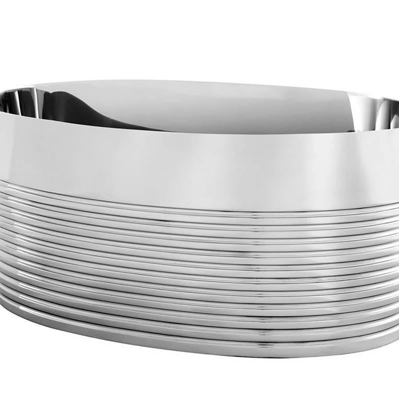 Indian Liner Champagne Cooler in Polished Stainless Steel For Sale