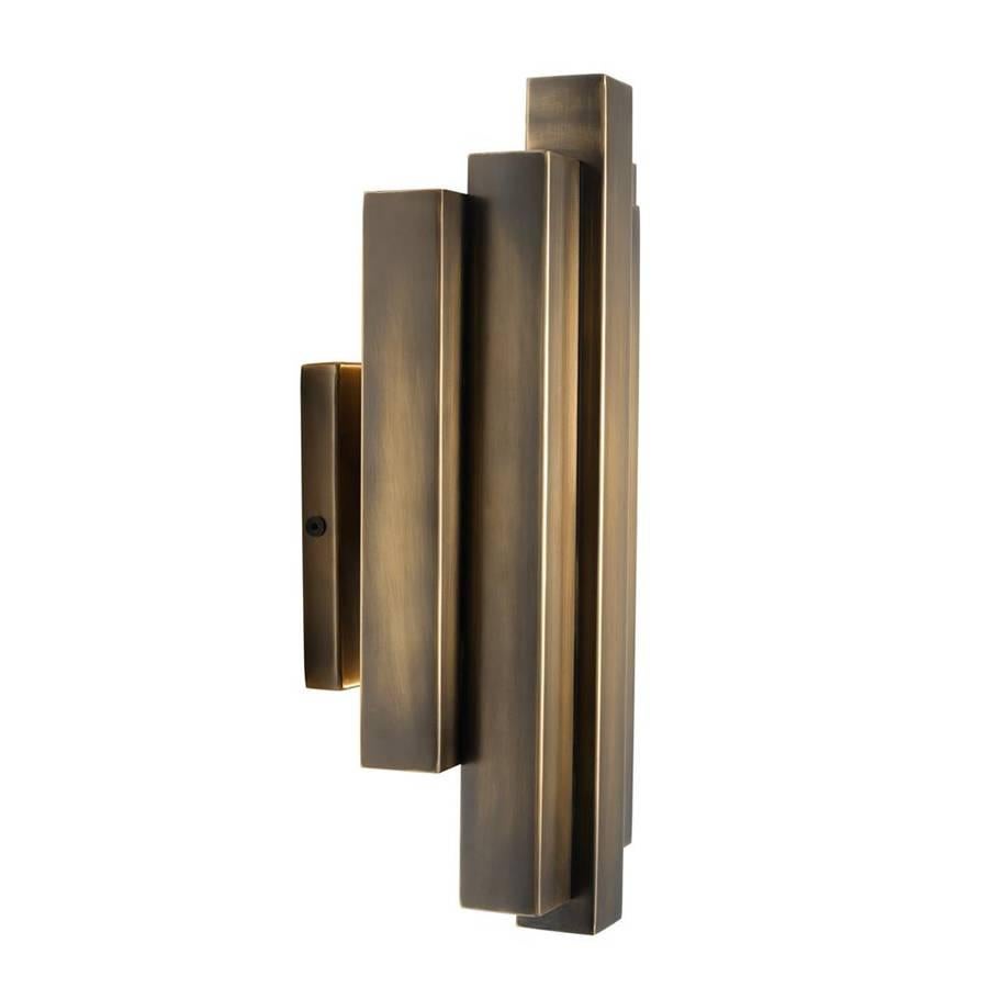 Contemporary Towny Wall Lamp in Vintage Brass For Sale