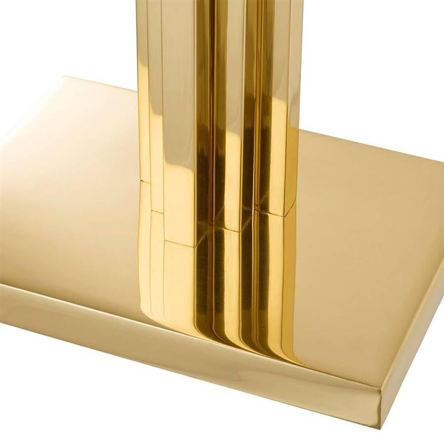 Polished Strada Table Lamp in Gold or Nickel Finish For Sale