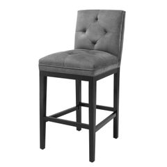 Grand Office Bar Stool in Granite Grey or Pebble Grey Fabric