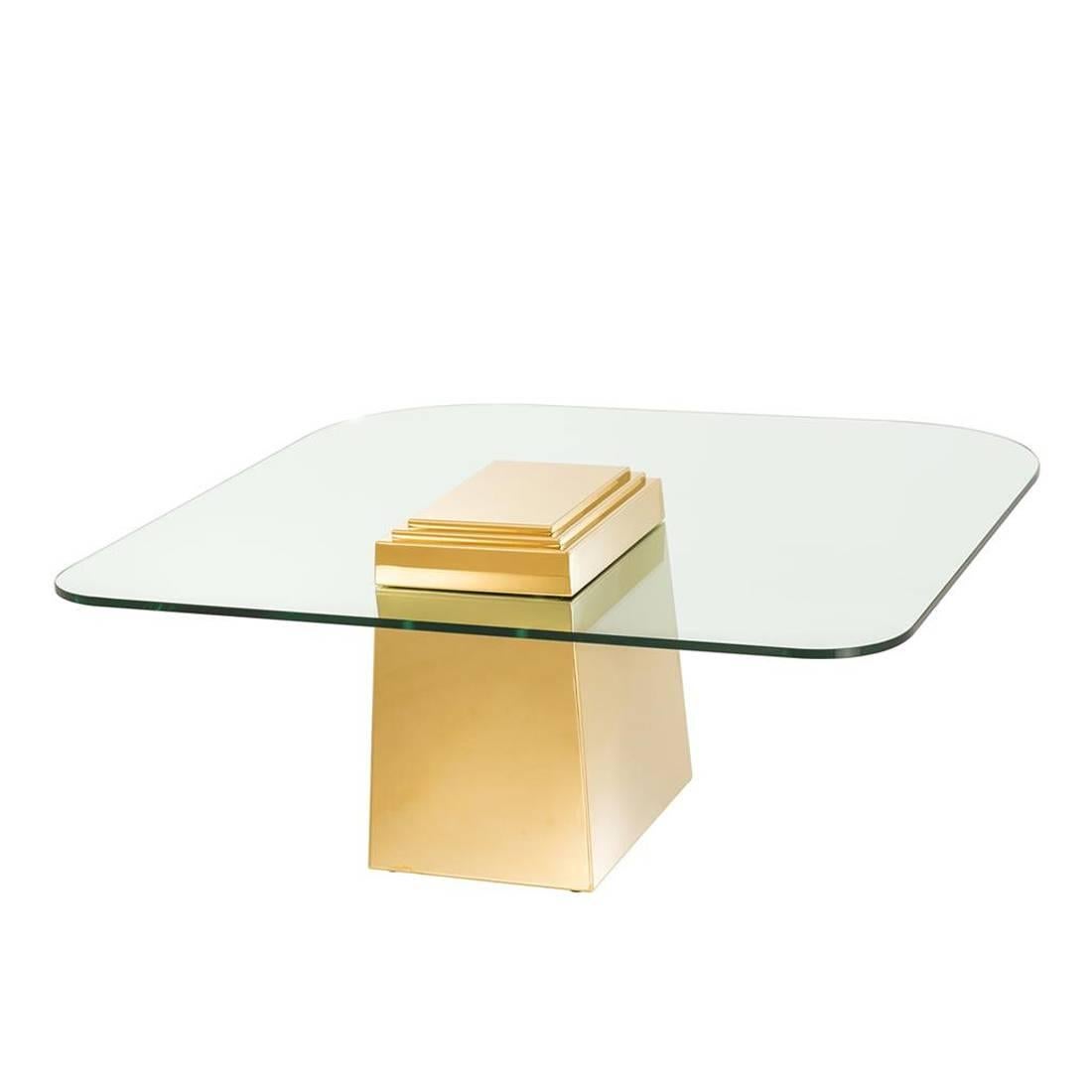 Gilt Colisé Coffee Table in Gold or Chrome Finish