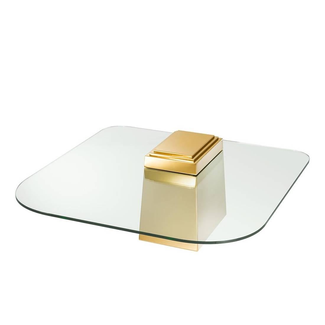 Colisé Coffee Table in Gold or Chrome Finish In Excellent Condition In Paris, FR