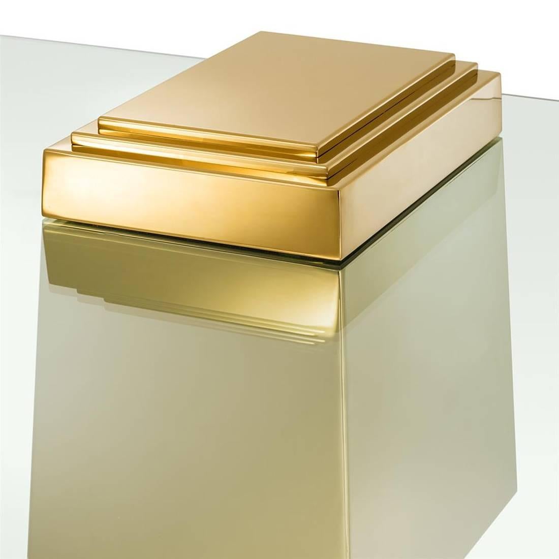 Contemporary Colisé Coffee Table in Gold or Chrome Finish