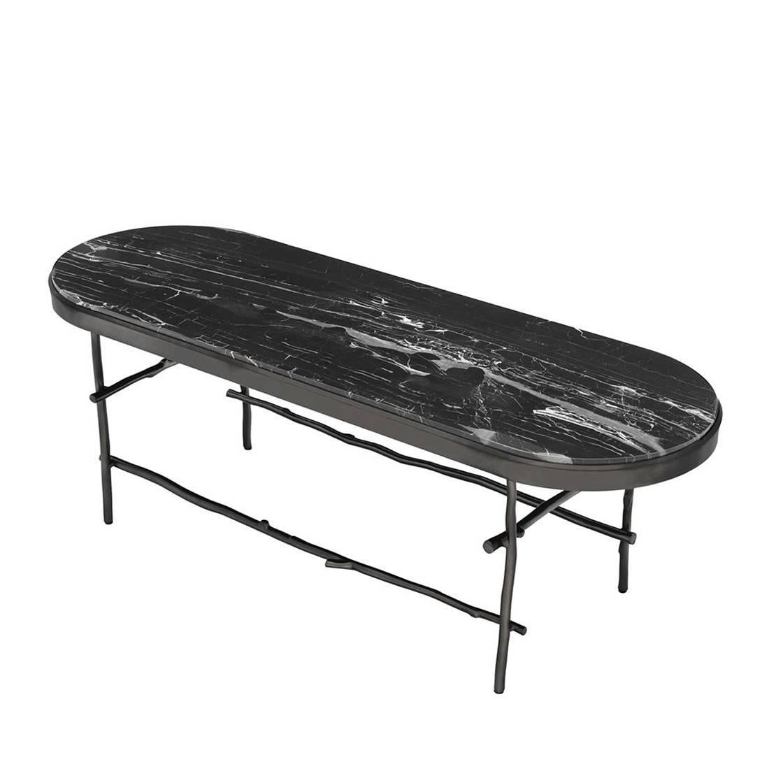 Long Coffee Table Table Black Branches with 
structure in solid bronze. With nero portoro 
marble top.
Also available in Console Table or Side 
Table Black Branches.
