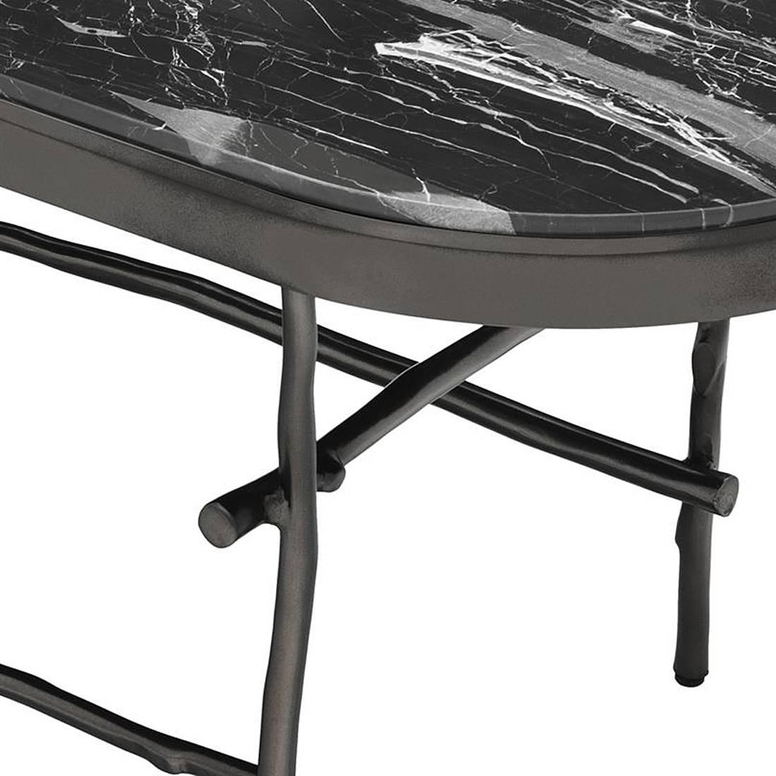 Black Branches Long Coffee Table with Black Marble Top In Excellent Condition In Paris, FR