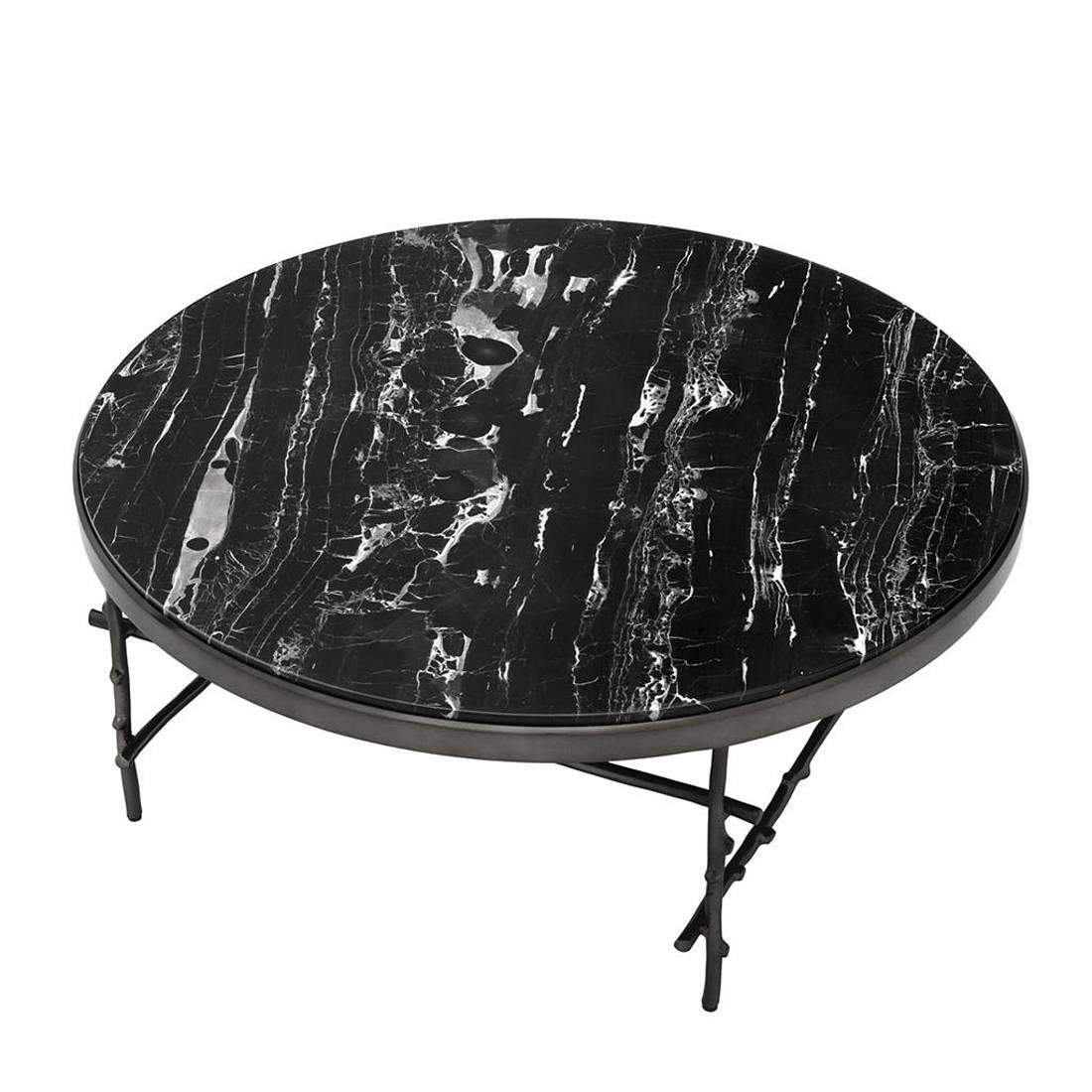 Indonesian Black Branches Coffee Table with Black Marble Top For Sale