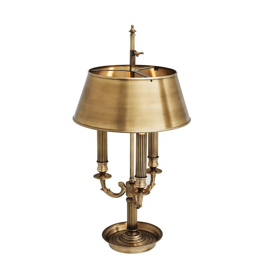 Hand-Crafted Martins Table Lamp in Antique Brass Finish