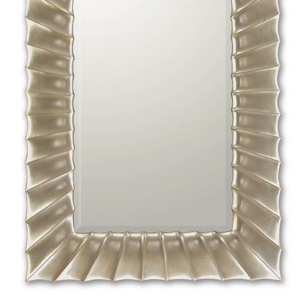 English Scales Mirror with Mahogany Frame in Silver Finish