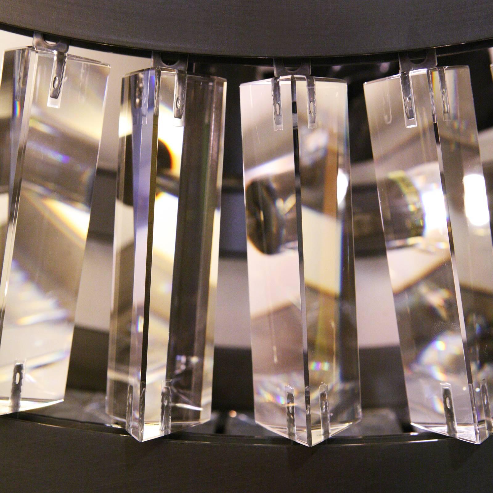 Runder Spiegel im Art-Déco-Stil mit Kristallglas (21. Jahrhundert und zeitgenössisch) im Angebot