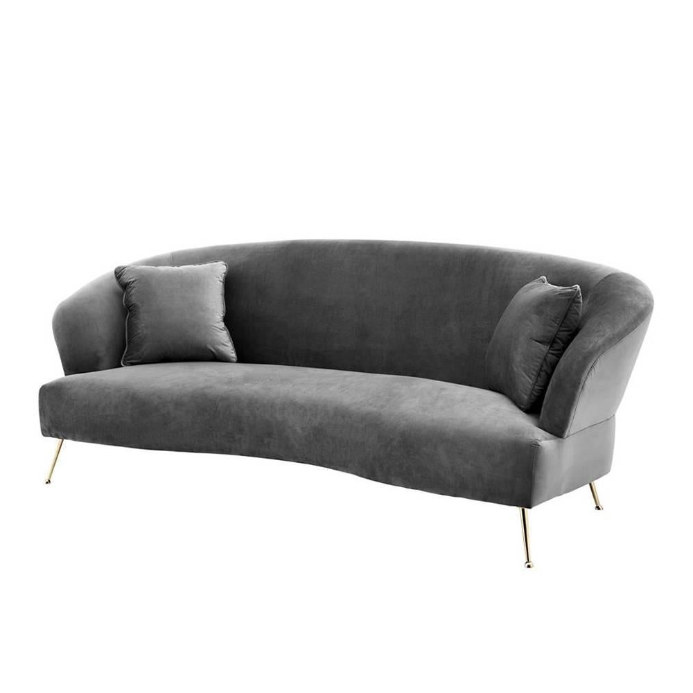 Porpoise Sofa with Grey Velvet