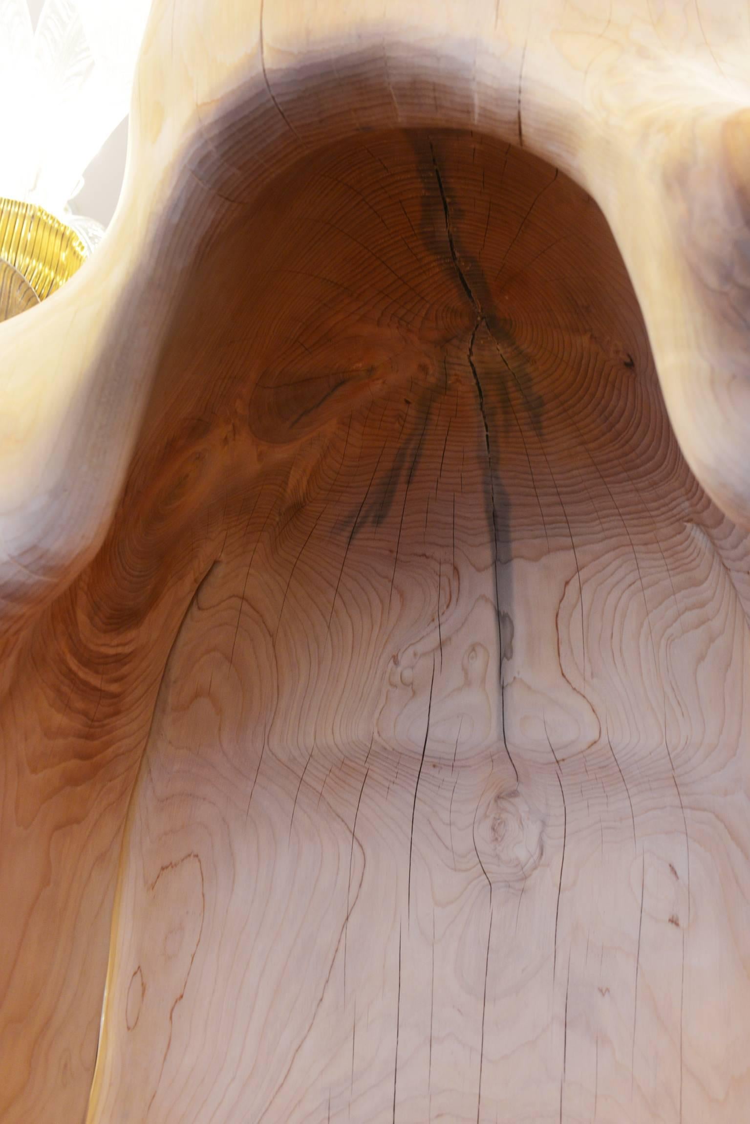 Trone Cedar Tree a in Hand-Carved Solid Cedar Wood 3