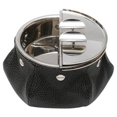 Black Shagreen 2 Cigars Yachting Ashtray