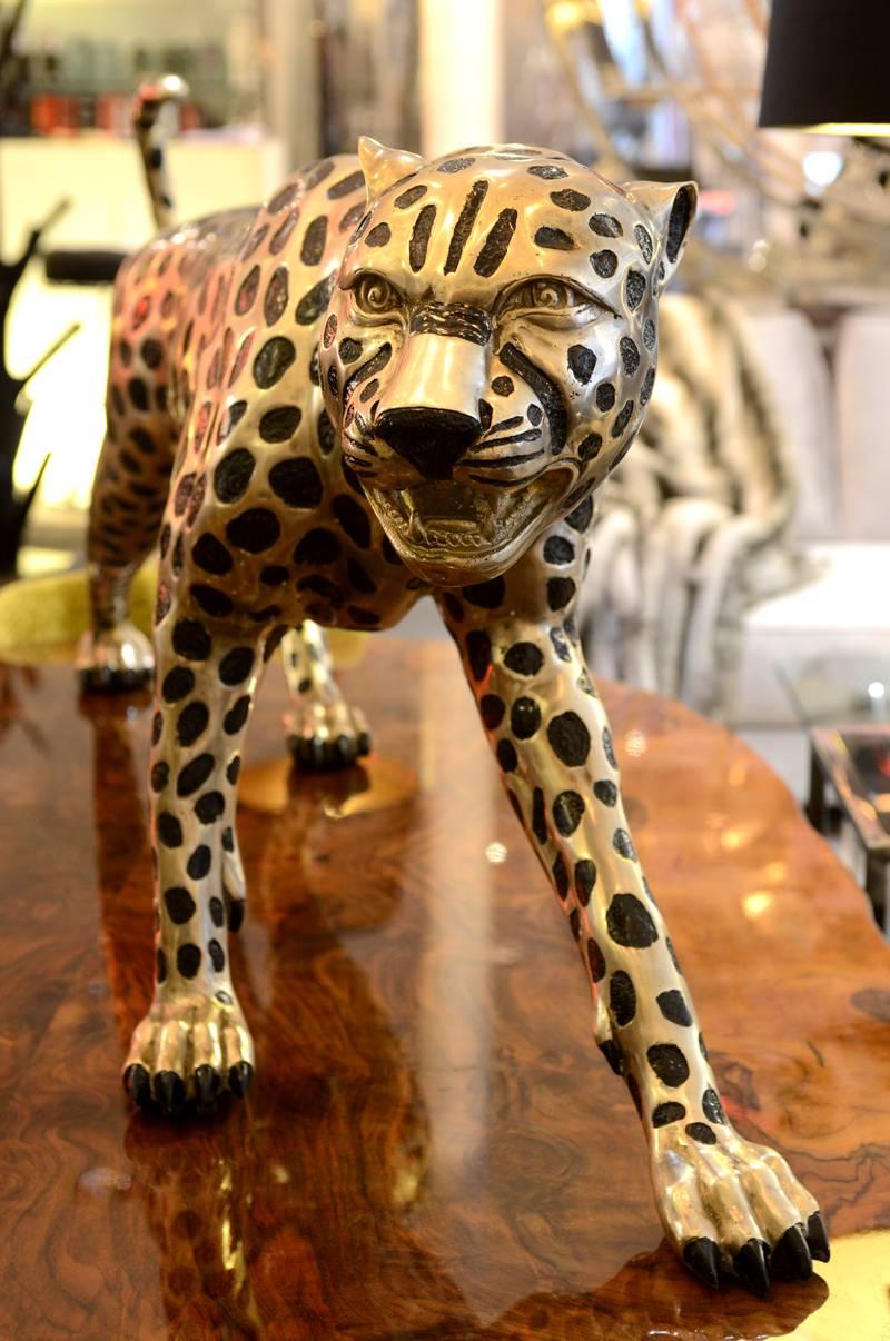 Cheetah in black and silvered bronze,
Real size, signed by J.Carrera.
Unit price: 18500,00€
Available in a set of 2.
