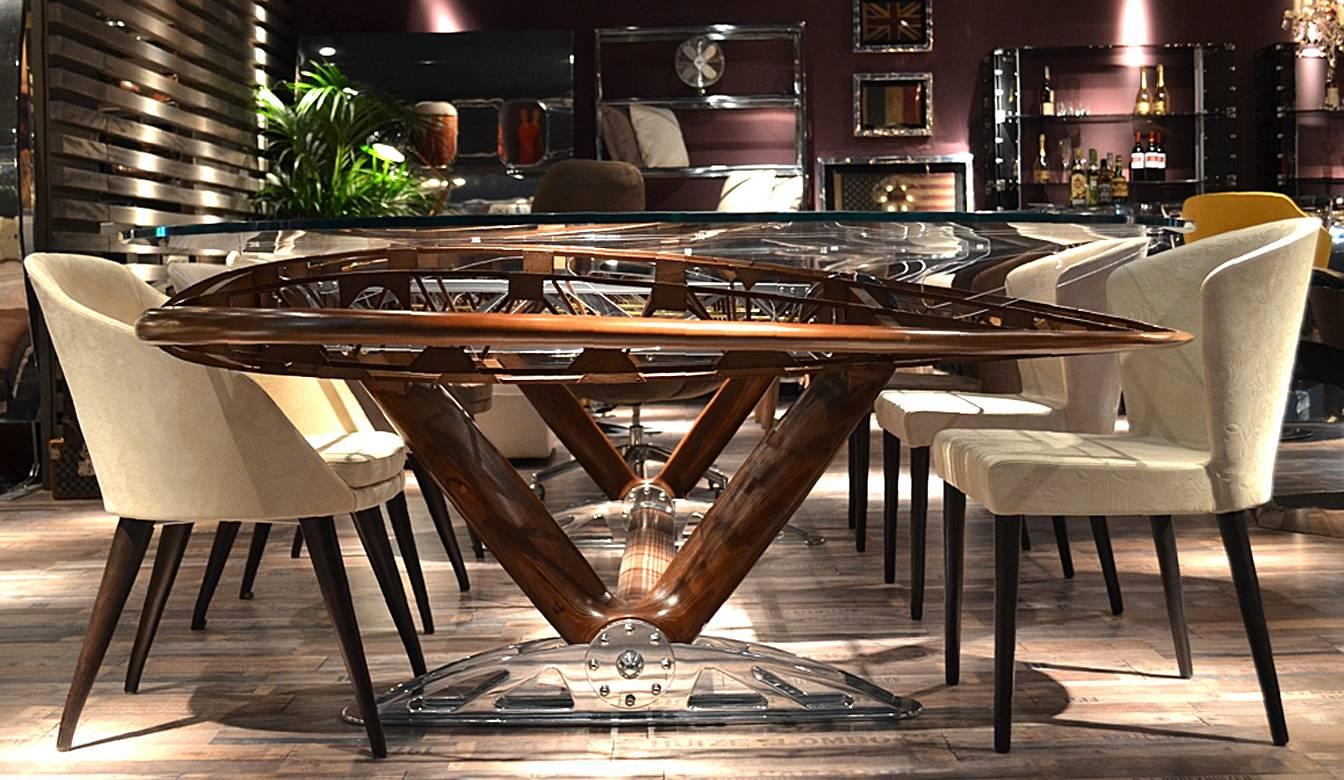 Boeing Bi-Plan Wing Conference Table In Excellent Condition For Sale In Paris, FR