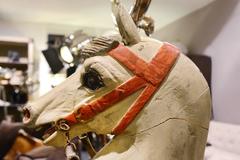 Carousel Horse, Wood, Hand-Painted, 1910, Atelier Hübner & Poeppig, Germany.