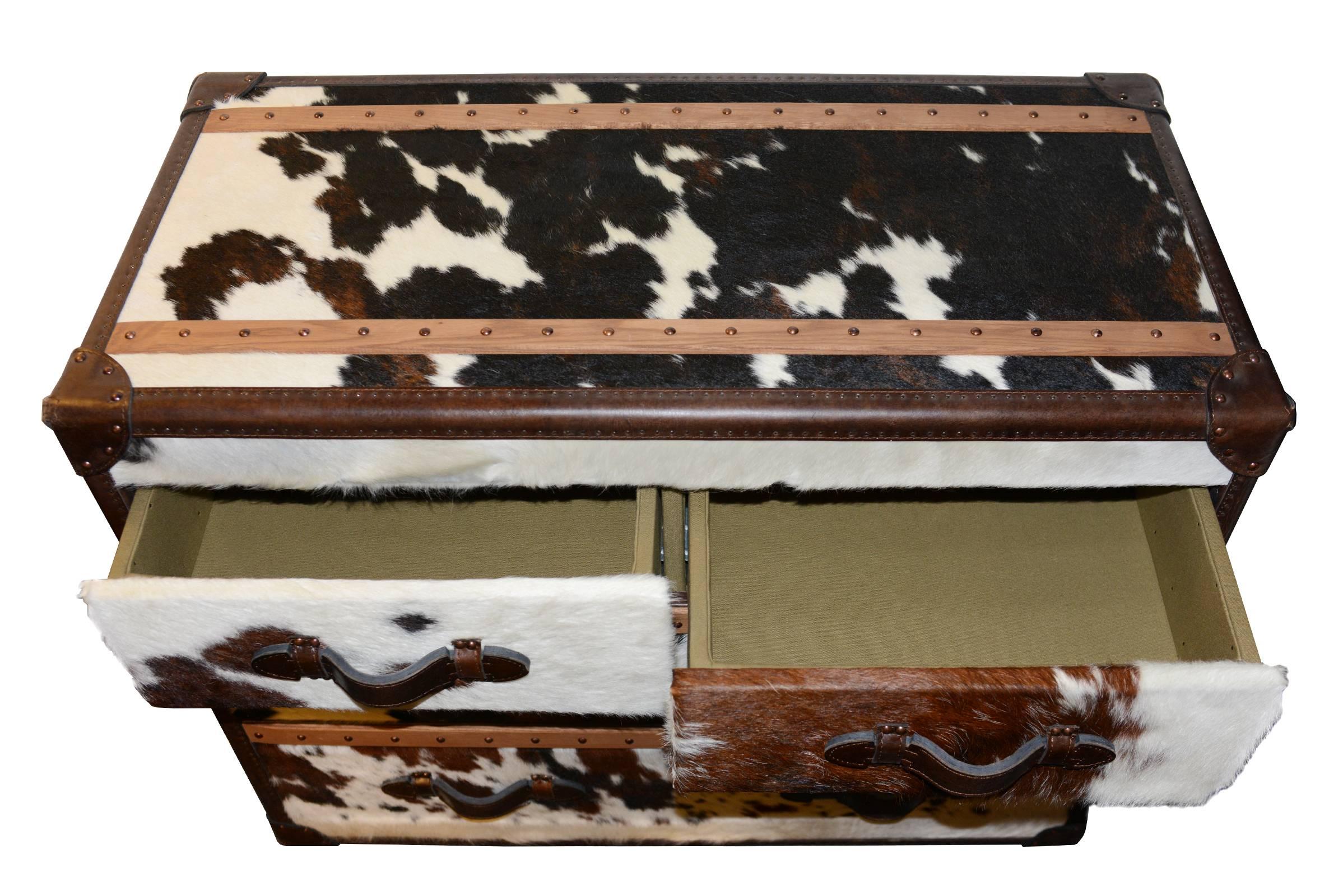 cowhide chest of drawers