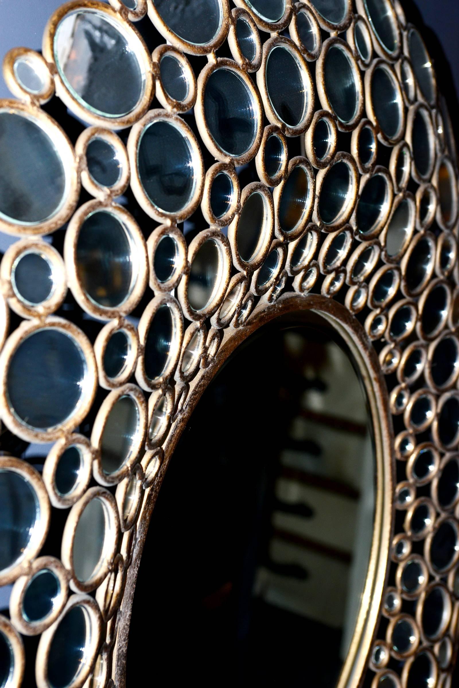 Spiegelpfau mit Metall und Spiegelglas, 2016
