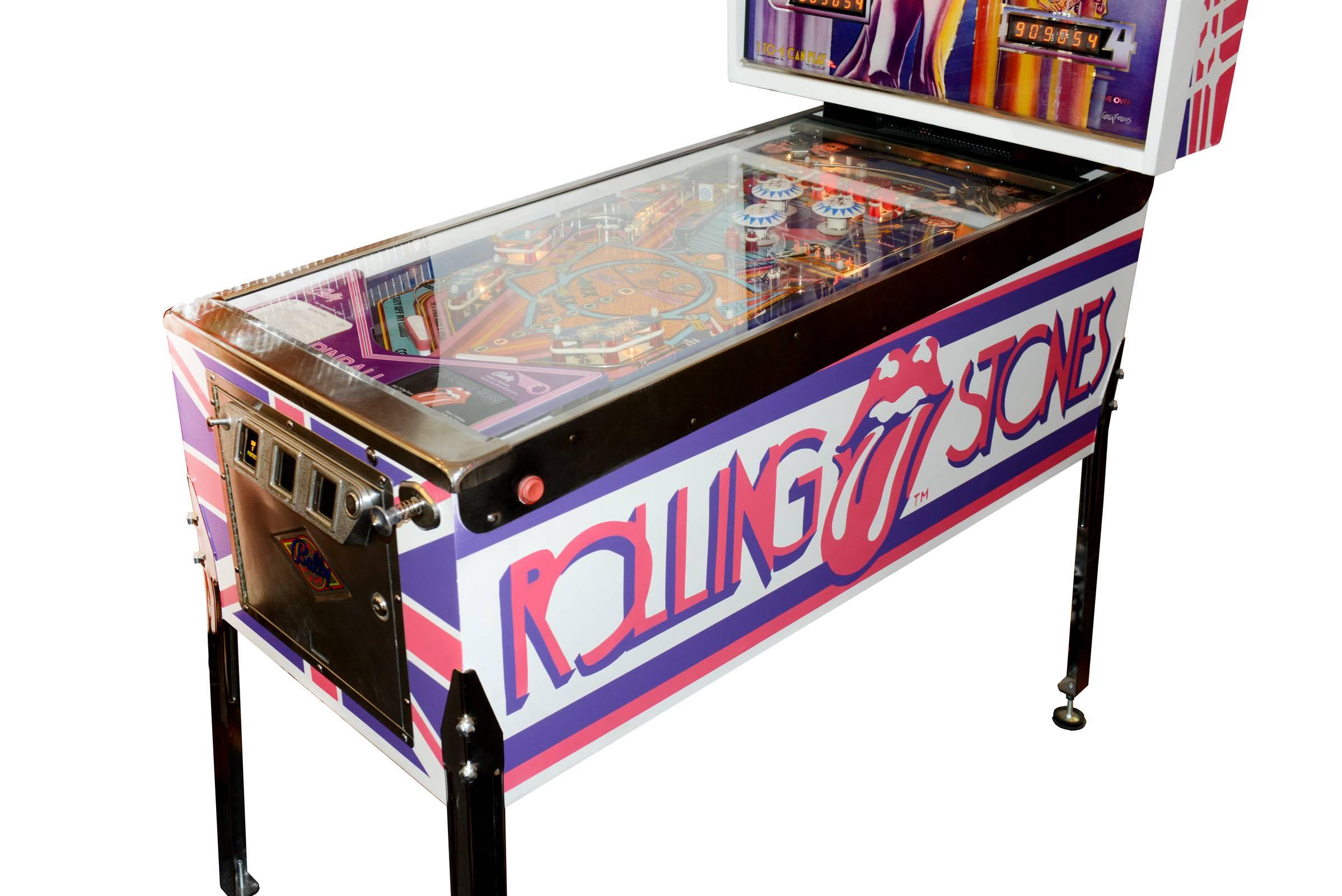 Fait main Pinball Rolling Stones Collector 1980s Completely Revised (en anglais) en vente