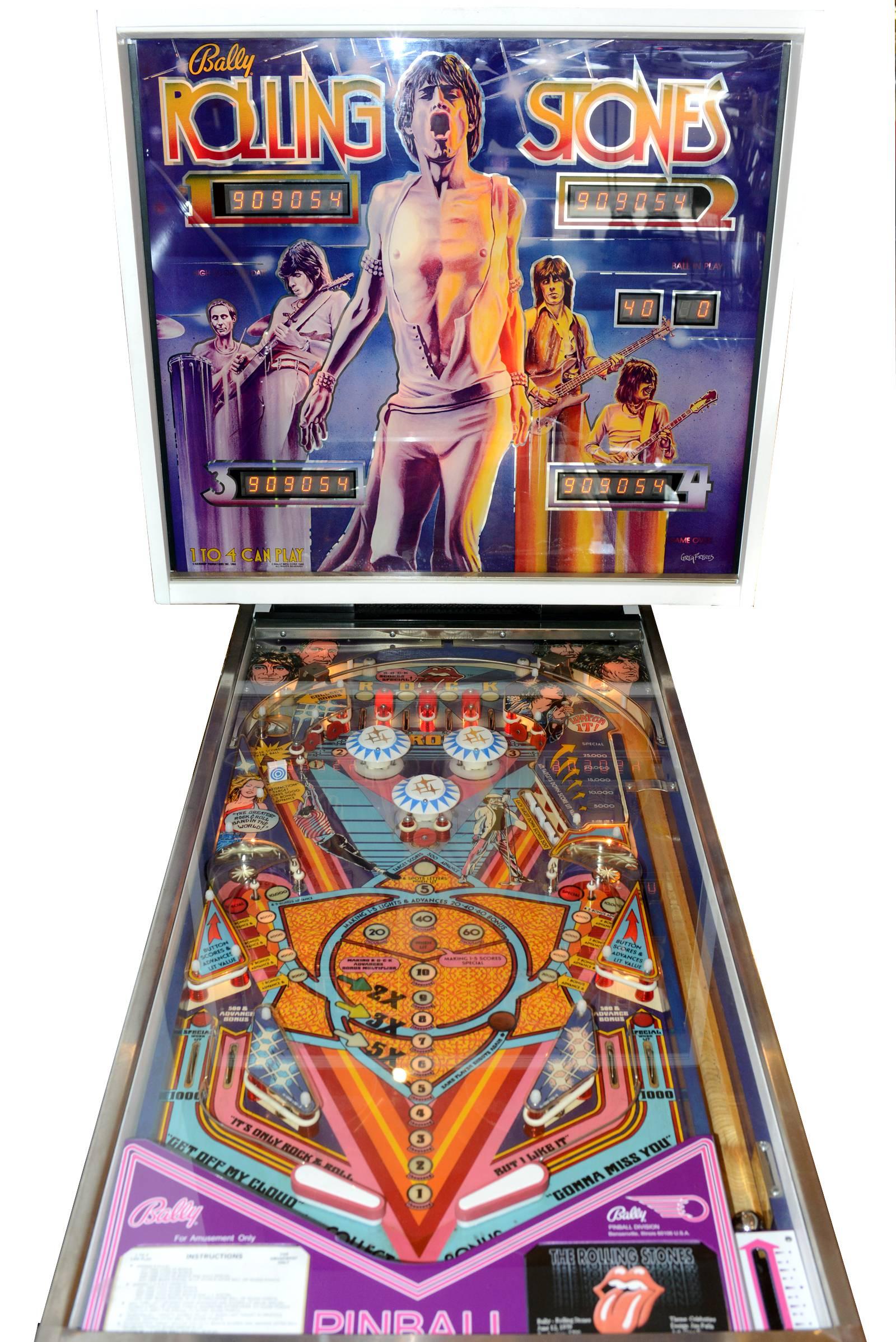 rolling stones pinball machine for sale