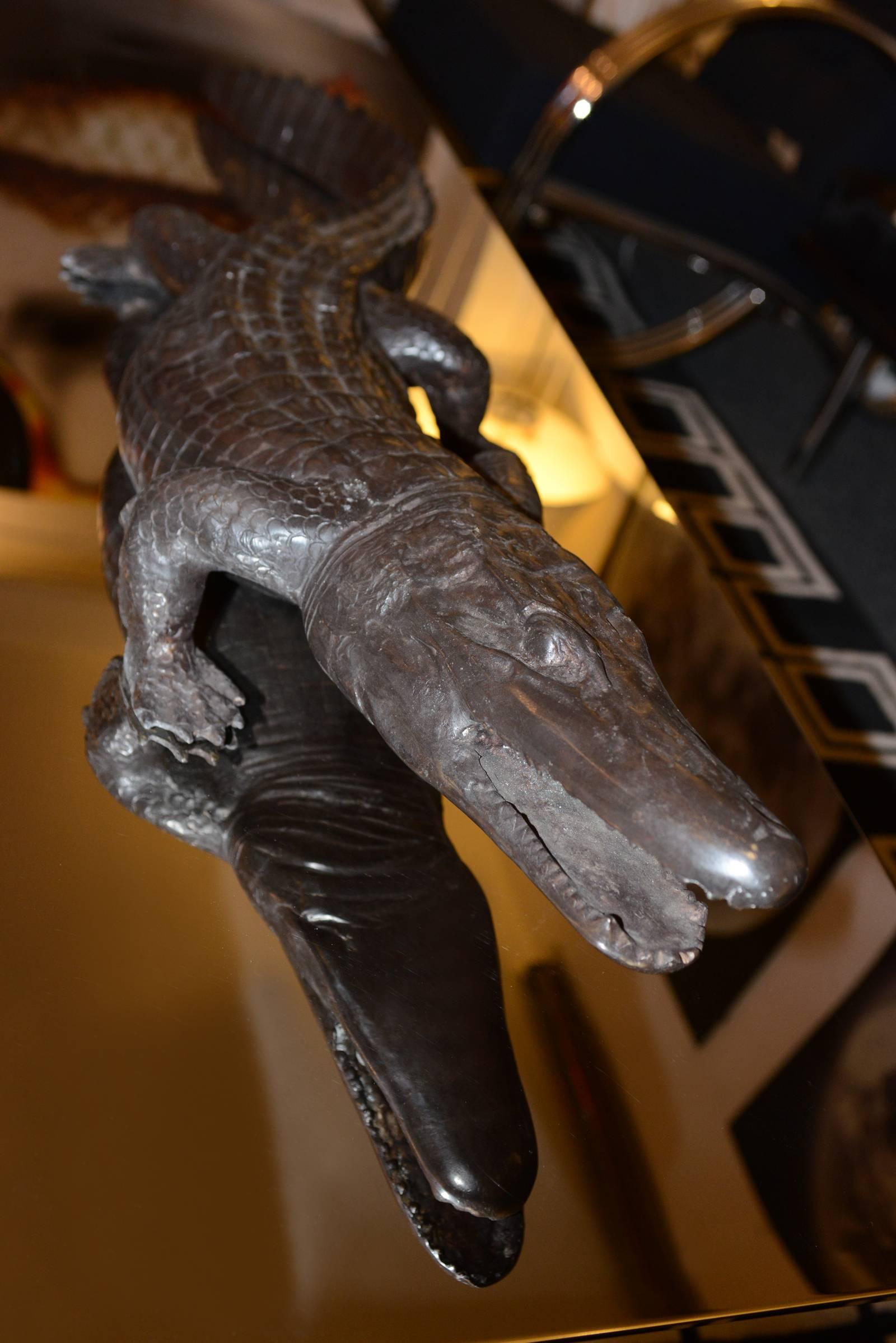 Sculpture Bronze Alligator 2016 In Excellent Condition In Paris, FR