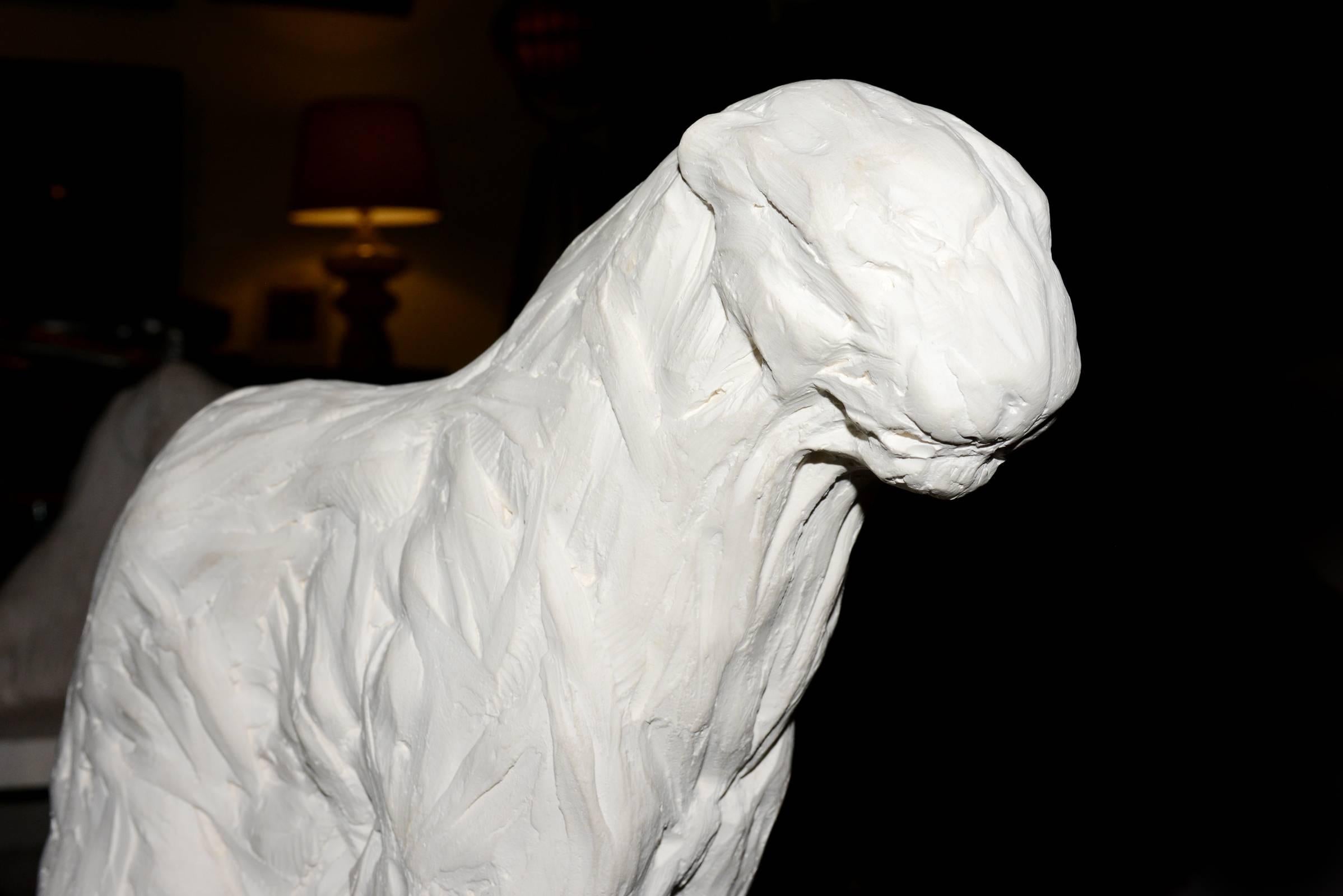 Sculpture Panther in Plaster Limited Edition 45/100 by J.B Vandame, 2015 For Sale 2