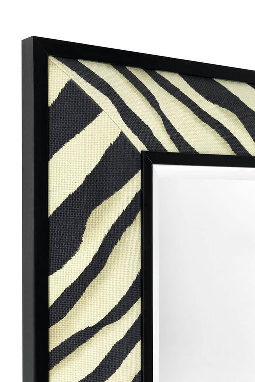 Zebra Black and White Frame Mirror at 1stDibs zebra mirror, zebra