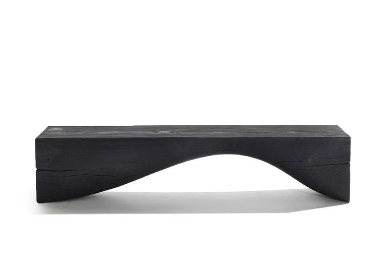 Bench Line in Solid Cedar Wood For Sale at 1stDibs black cedar wood