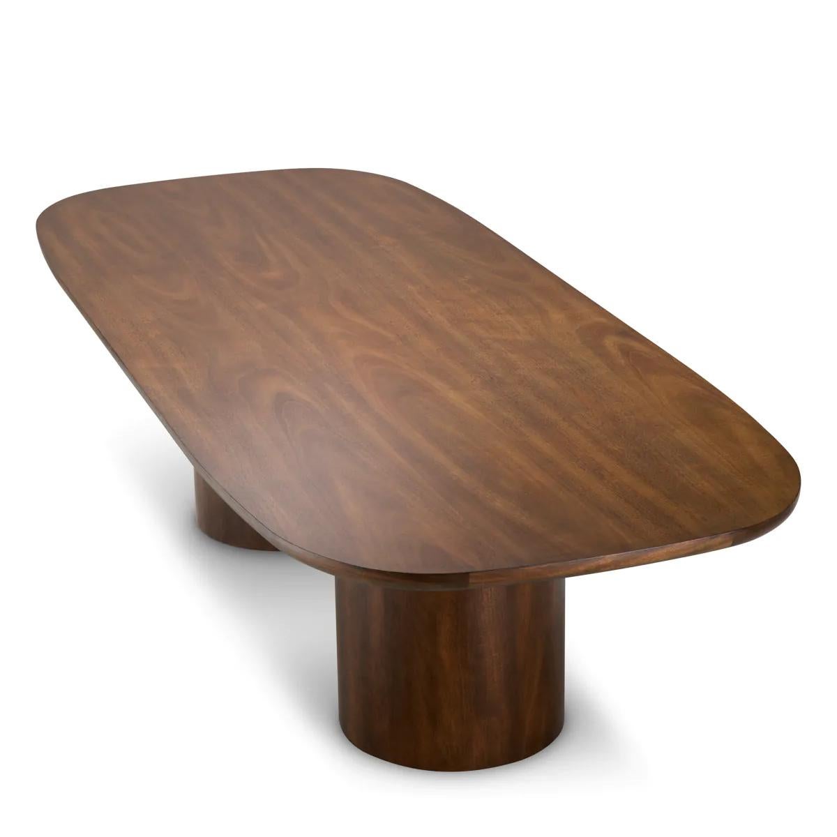 Hand-Crafted Greta Brown Dining Table For Sale