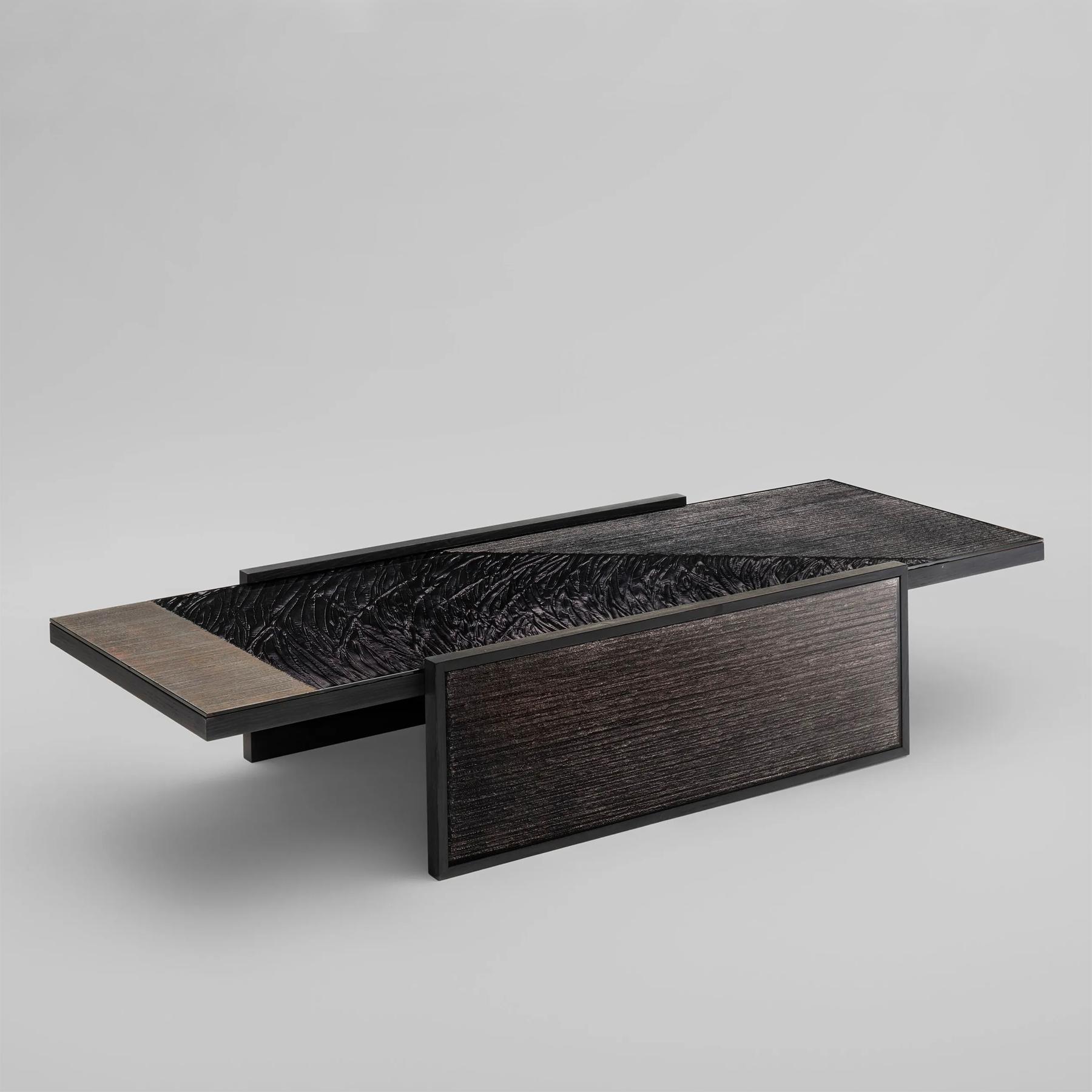 Mesa baja de cristal Italiano en venta
