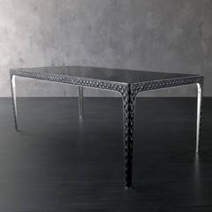 Shadow Table Genuine Leather and Stainless Steel Structure