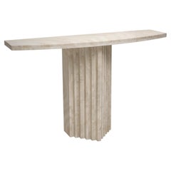 Malaka Travertine Console Table