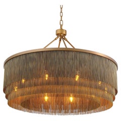 Fringe Brass Large Chandelier
