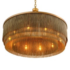 Fringe Brass Large Chandelier