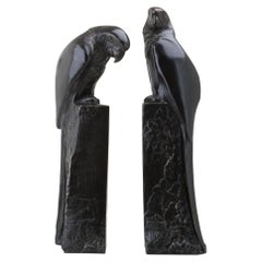 Parrot Bronze Set of 2 Sculpure