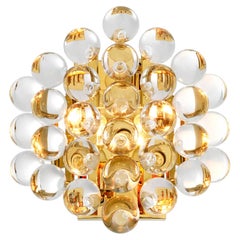 Bubbles Glass Wall Lamp in Gold or Nickel Finish