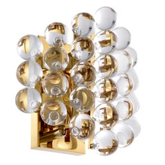 Bubbles Glass Wall Lamp in Gold or Nickel Finish