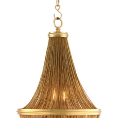 Lustre à franges en laiton