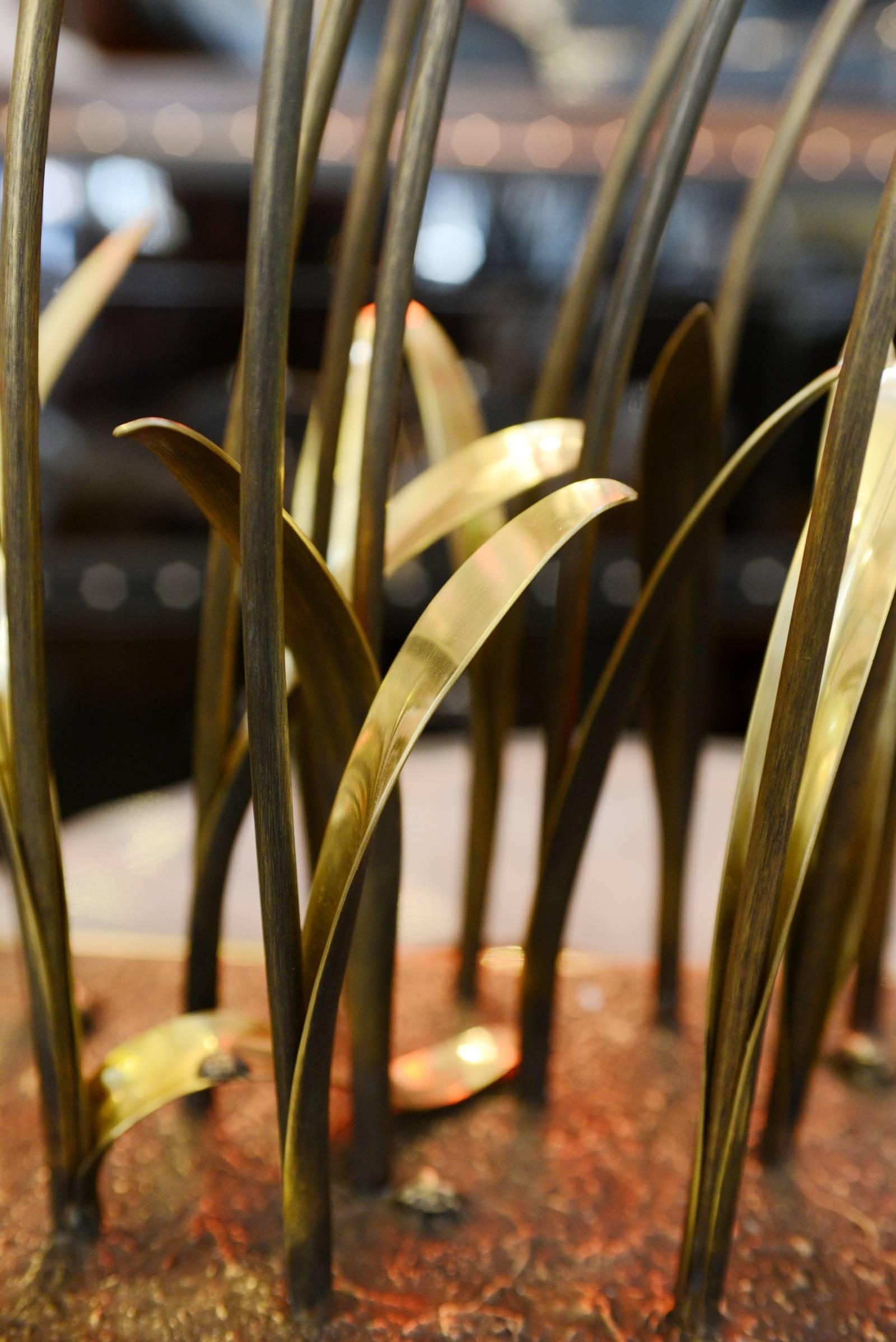 Crystal Rock Reeds Table Lamp with Crystal Rock and Bronze 5