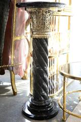 Alpha Column in Black Marble and Solid Bronze