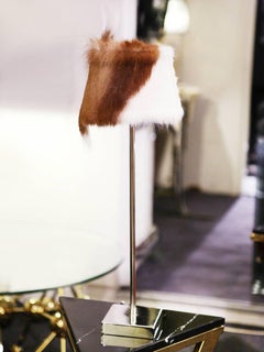 Amado Table Lamp with Springbok Skin Shade