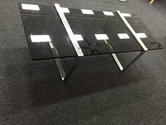 Milo Baughman Coffee Table in Smoke Glass and Chrome, circa 1970