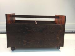 Magnificent Rolf Hesland Magazine Rack in Rosewood by Bruksbo